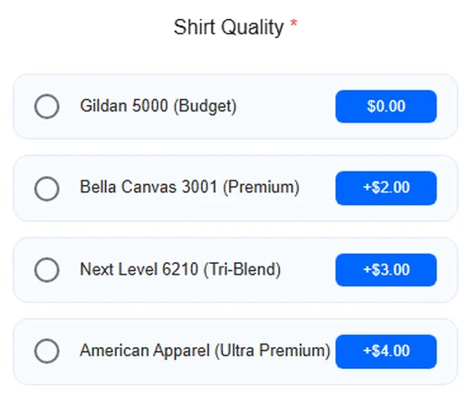 Priced radio