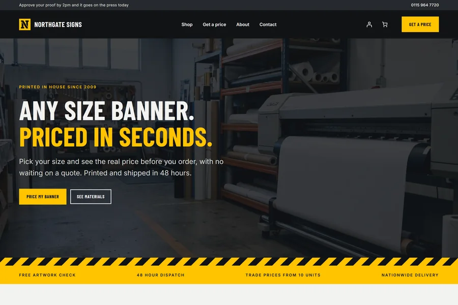Northgate Signs, a StoreWise shop design for signs and banners