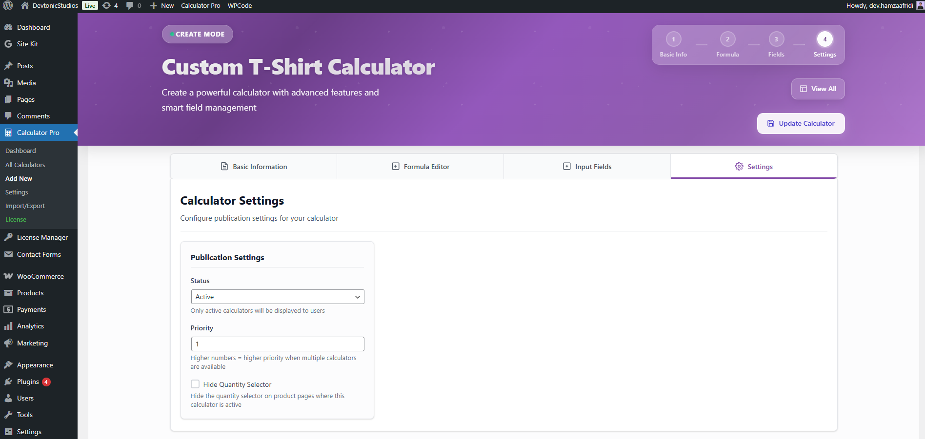 Settings Tab Screenshot