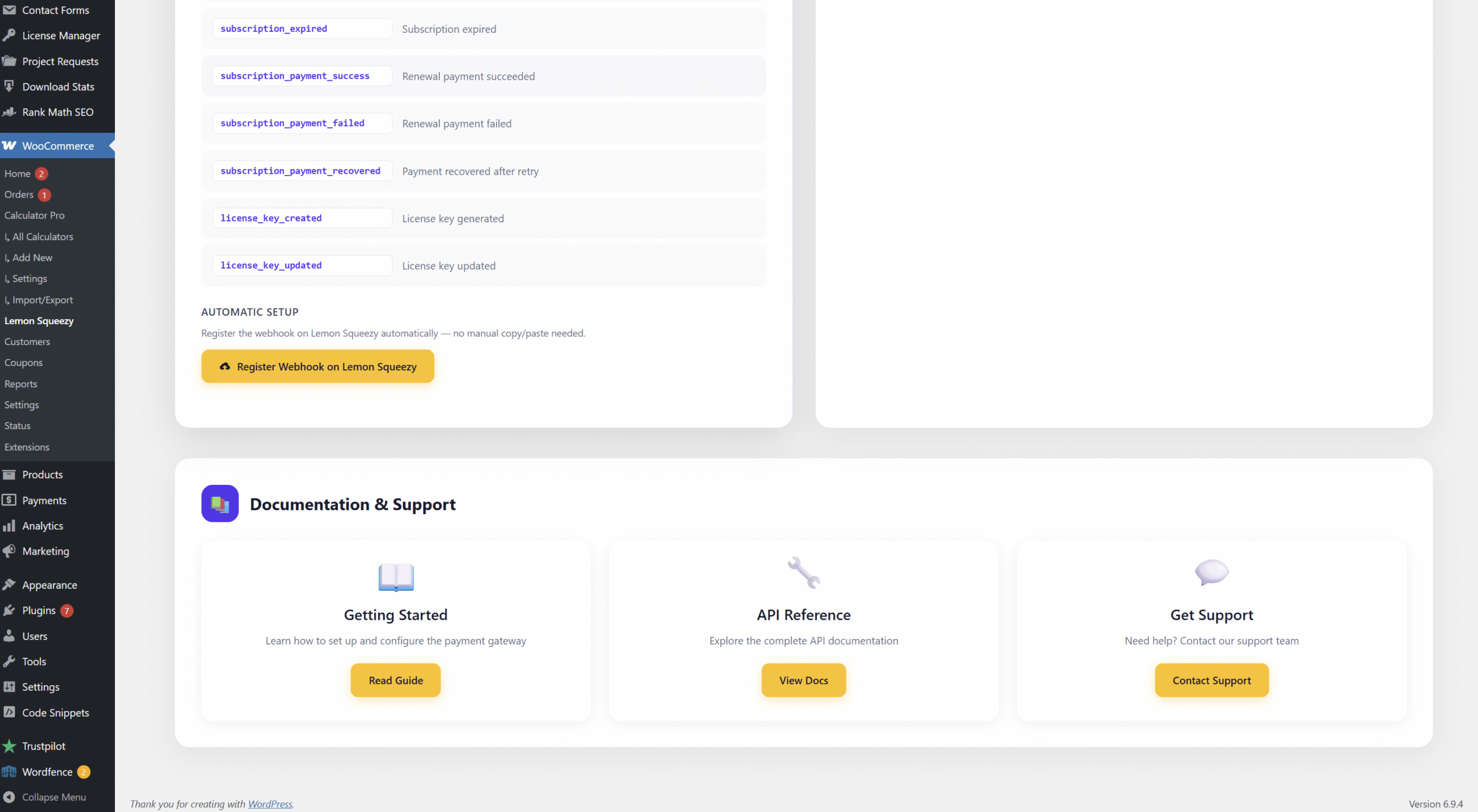 Auto Register Webhook Button in Webhook Setup Card