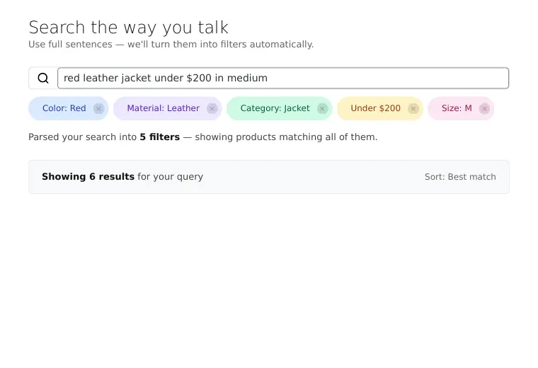 Natural language search in action