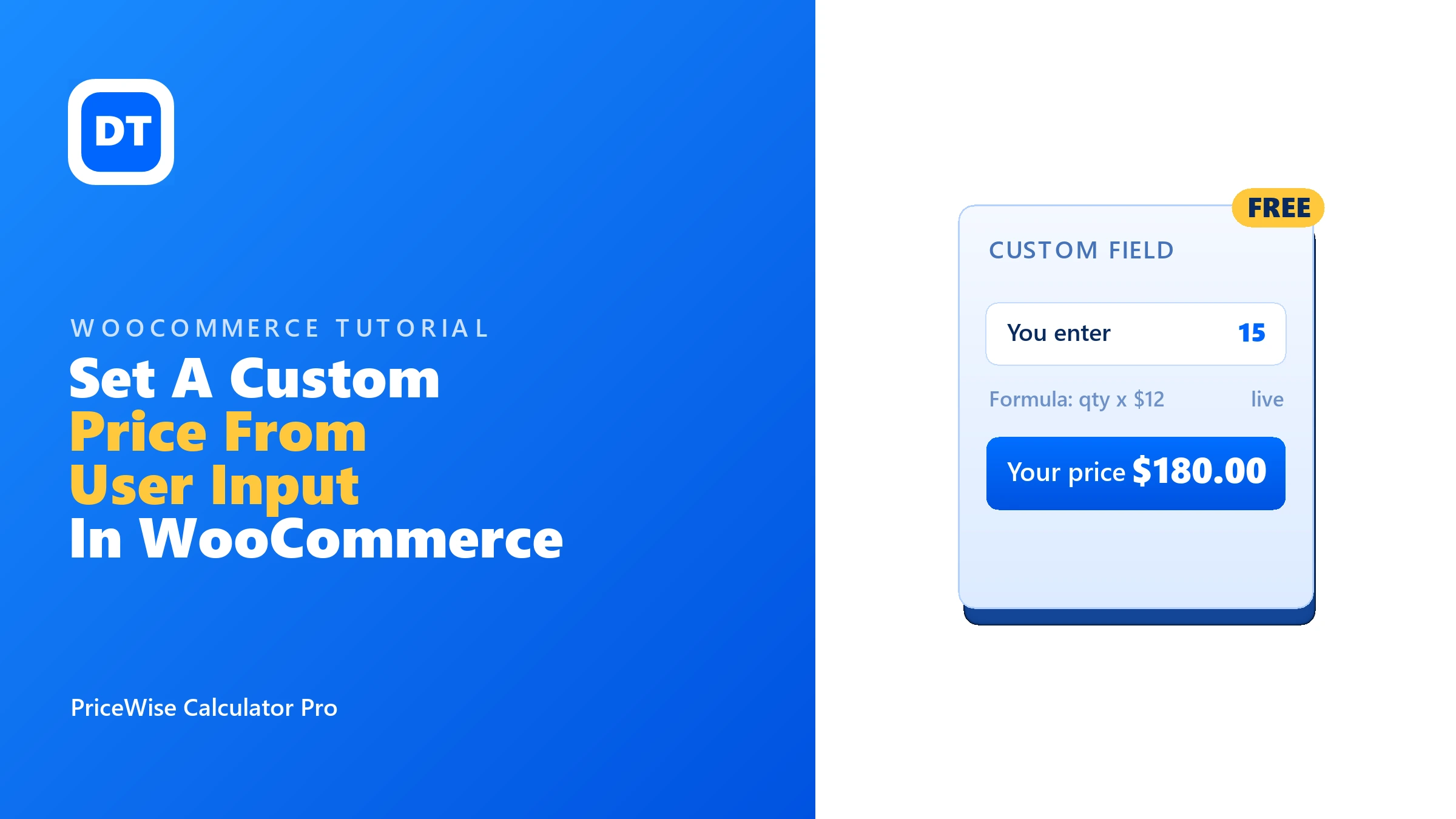 How to add a custom price field in WooCommerce, price from user input