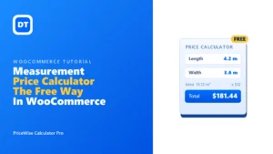 WooCommerce measurement price calculator, the free way, with a live price example