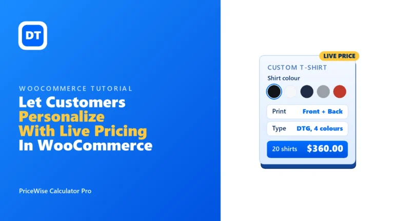 Let customers personalize products in WooCommerce with live pricing