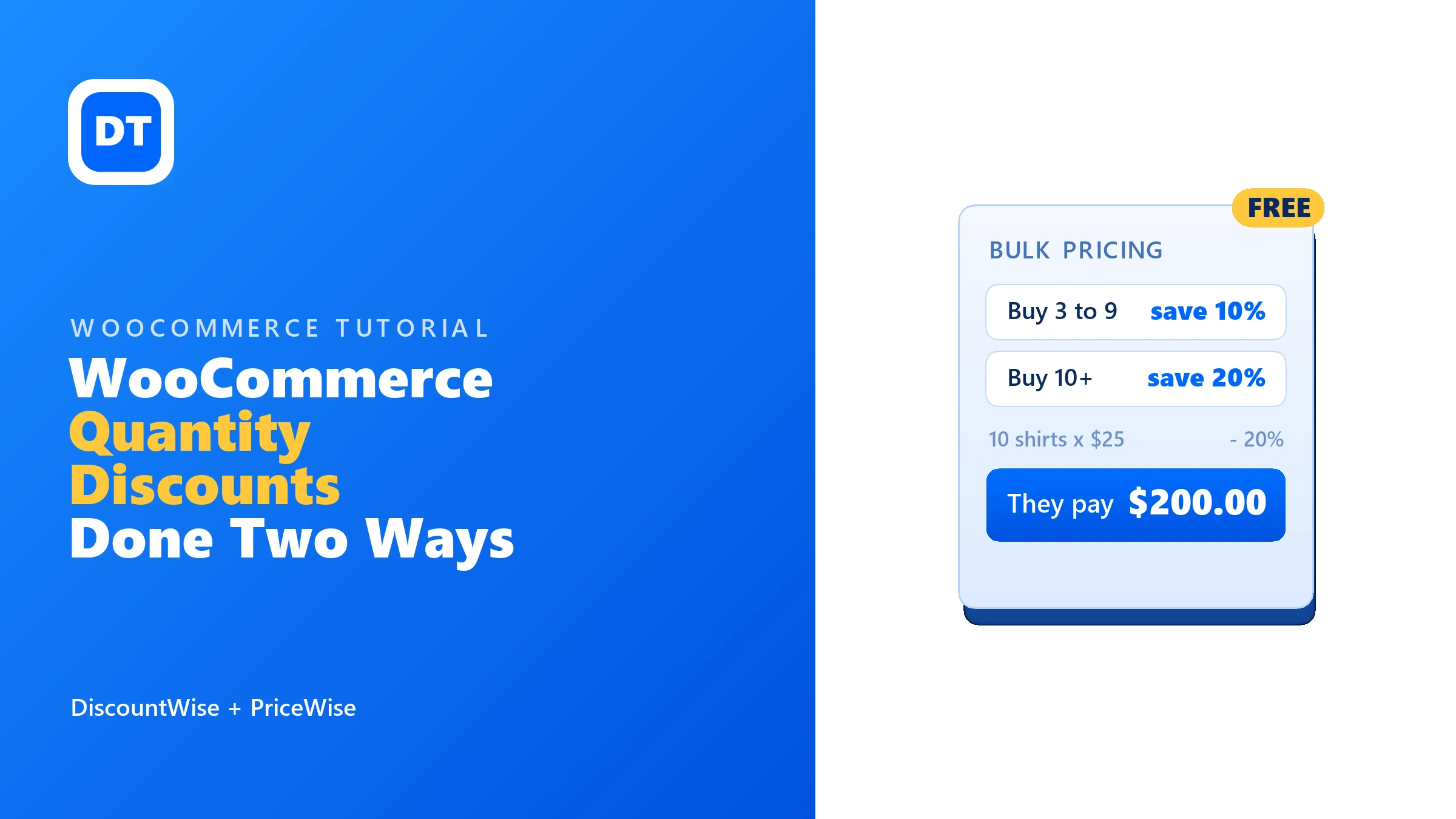 WooCommerce quantity discounts, bulk tiers and calculated pricing compared