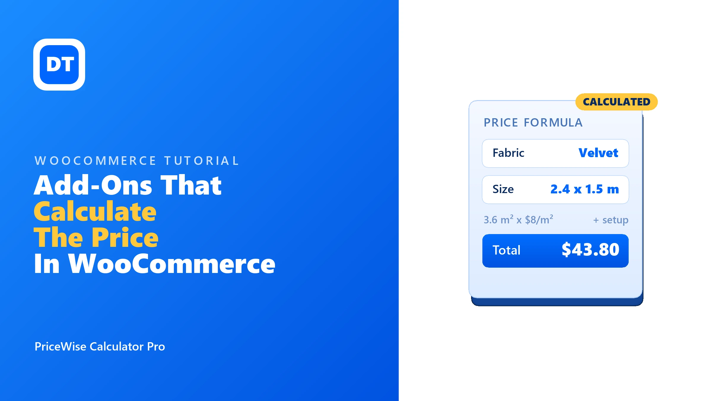 YITH WooCommerce Product Add-Ons alternative: add-ons that calculate the price