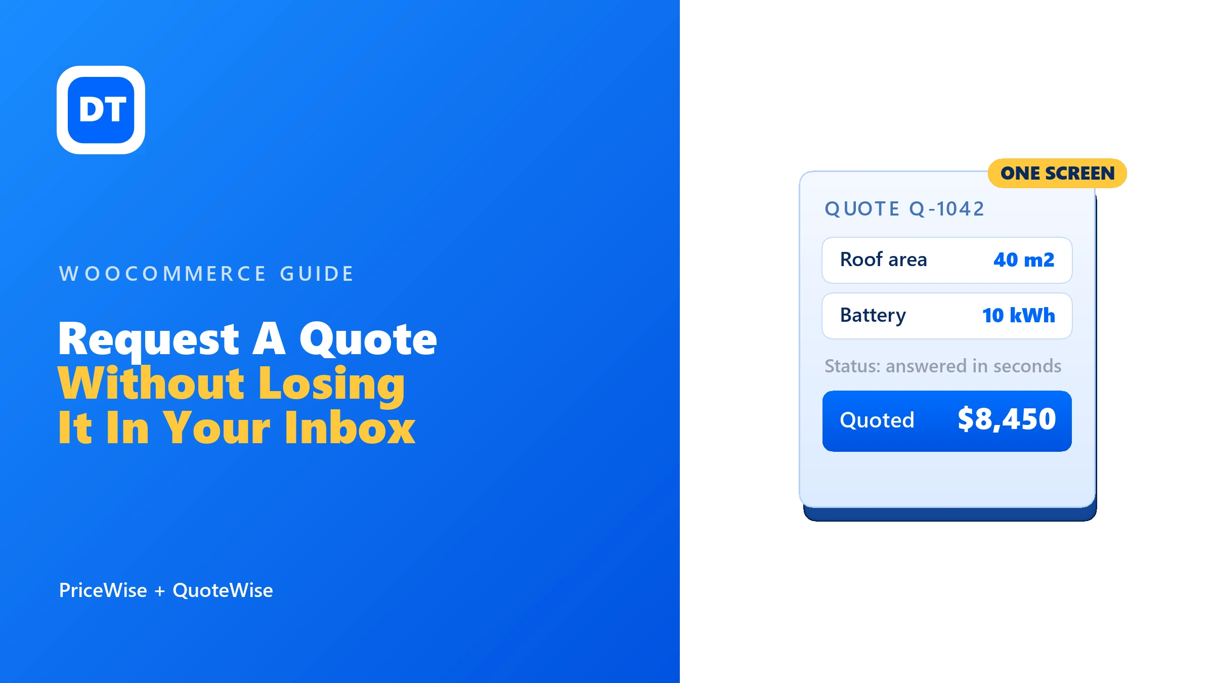 Request a quote in WooCommerce without losing it in your inbox