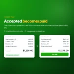 An accepted quote turned into a paid WooCommerce order