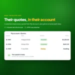 The customer Quotes tab in My Account